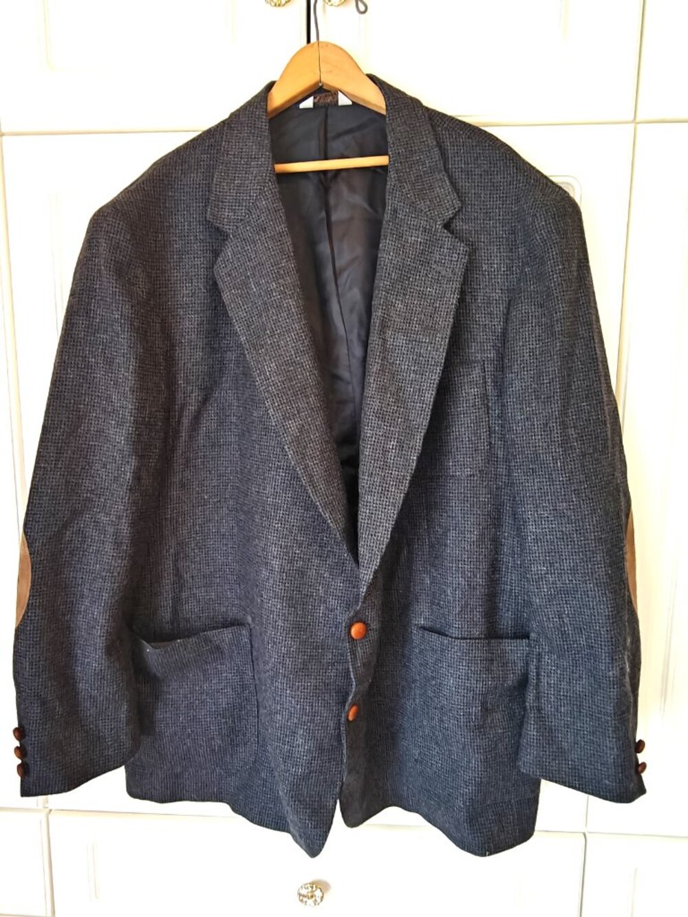 Stewert County Men's Blue Wool Blazer, Size 52L
